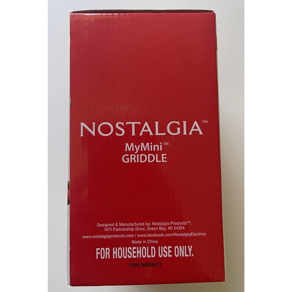 Nostalgia My Mini Griddle Non-Stick Compact  5" NIB - Picture 3 of 4